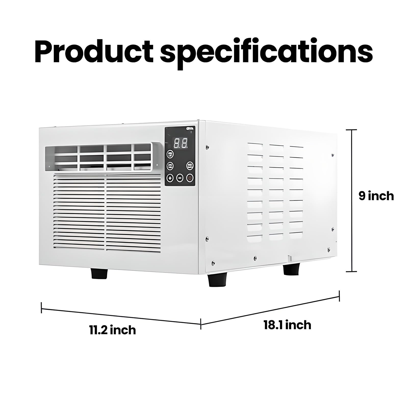 unità AC Portatile, 3-in-1 Cool Vent Dehumidify, 1876 BTU Raffreddamento Silenzioso per dormitorio, Ufficio, Camper, 5-8 Metri cubi, Risparmio energetico con Telecomando Timer