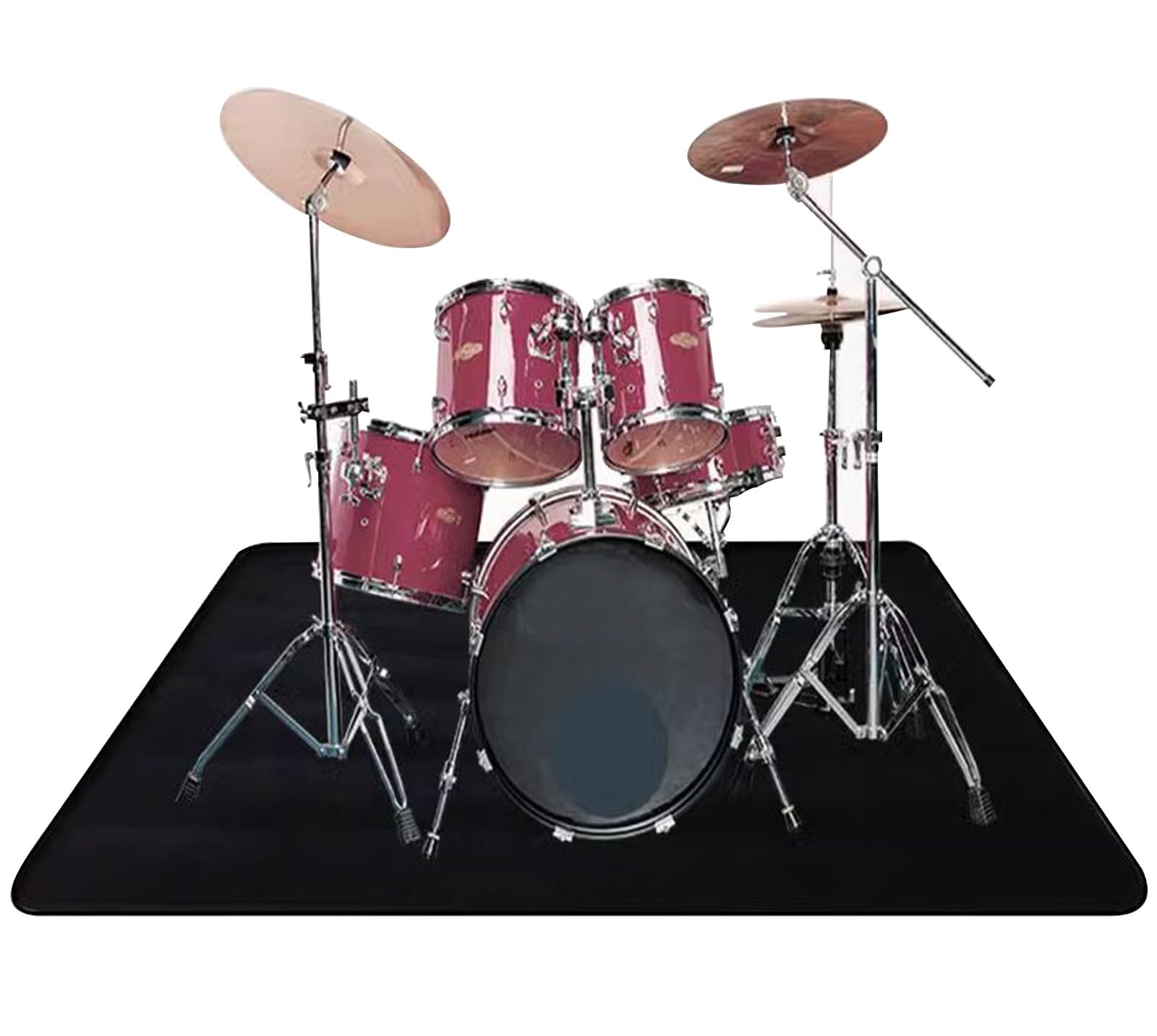 Tappetino Insonorizzato Antiscivolo Tappeto Insonorizzato per Batterie Elettroniche Rullante Acustica Snare Drum Grancassa Strumenti Musicali Coperta Antiscivolo(Size:160×120cm,Color:Nero)