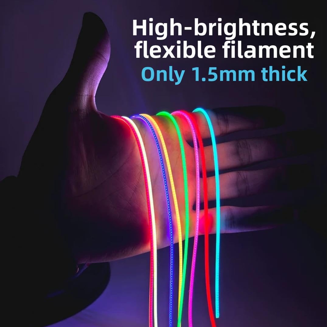 Elastyczny żarnik LED, 300 mm, 3 V/12 V/24 V, 8 szt., 11,8 cala FPC + silikonowa lampa gięta (≤ 30°), oświetlenie 360° do liniowych lamp wiszących i latarni kempingowych (12 V, 300 mm/zielony