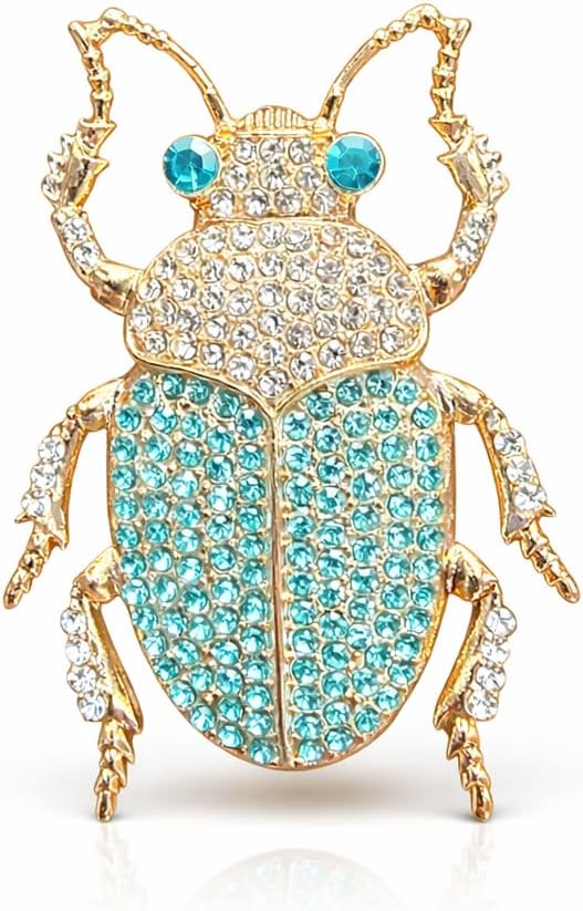 Scarab Beetle Brooch for Women – Ancient Egyptian and Nature-Inspired Jewelry Pin – Unique Insect Accessory for Jackets, Dresses, Bags, and Special Occasions