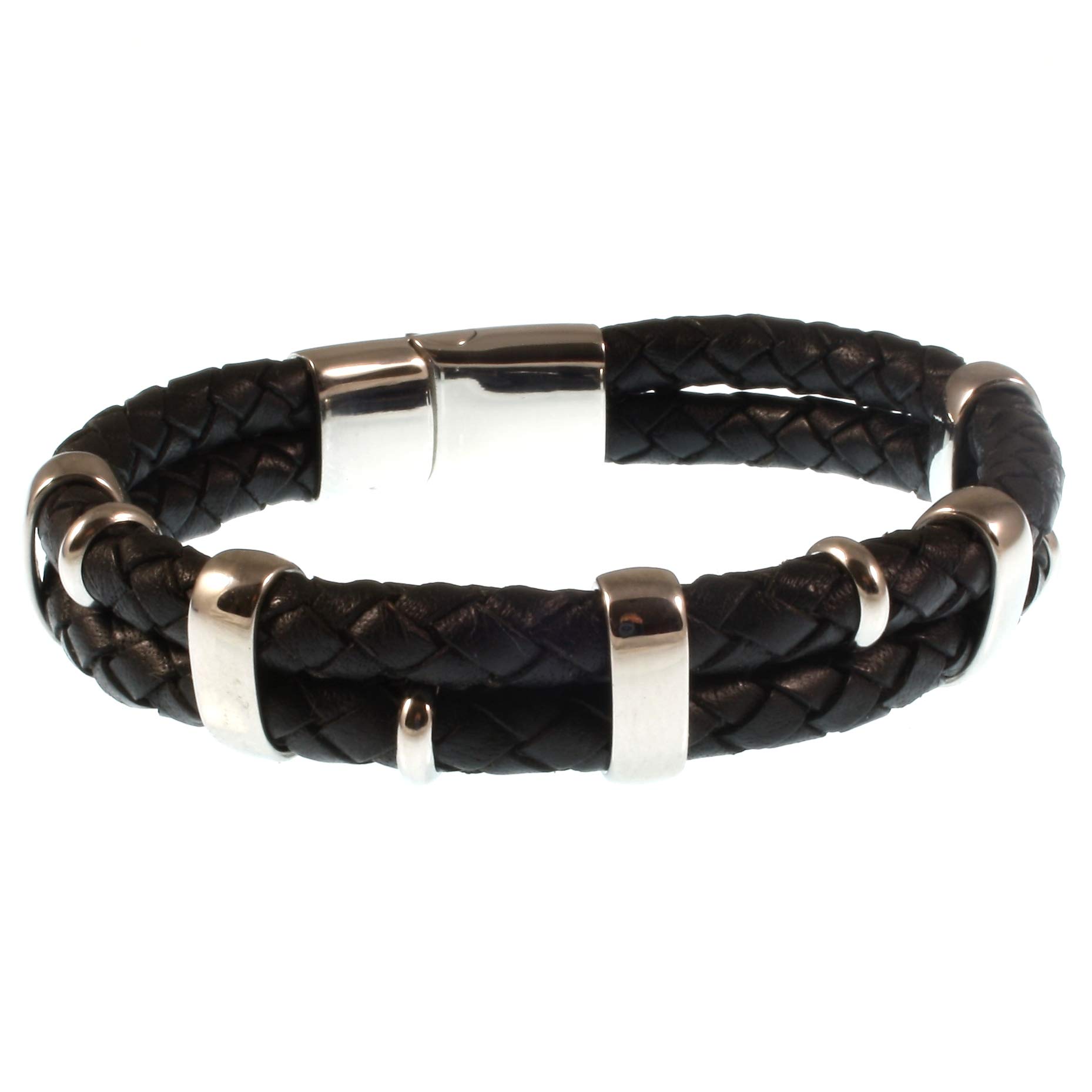 Echt Leder-Armband AFRICA F Schwarz Männer Herren