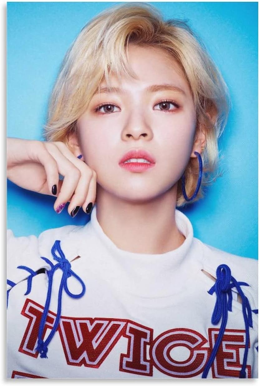 Amazon Jeongyeon ジョンヨン 兪定延 Twice トゥワイス Kpop アルバム One More Time Ver 2 Idol アイドル 写真キャンバスポスター壁アートの装飾リビングルームの寝室の装飾のための絵画の印刷キャンバスポスター寝室の装飾スポーツ風景オフィスルームの装飾ギフト