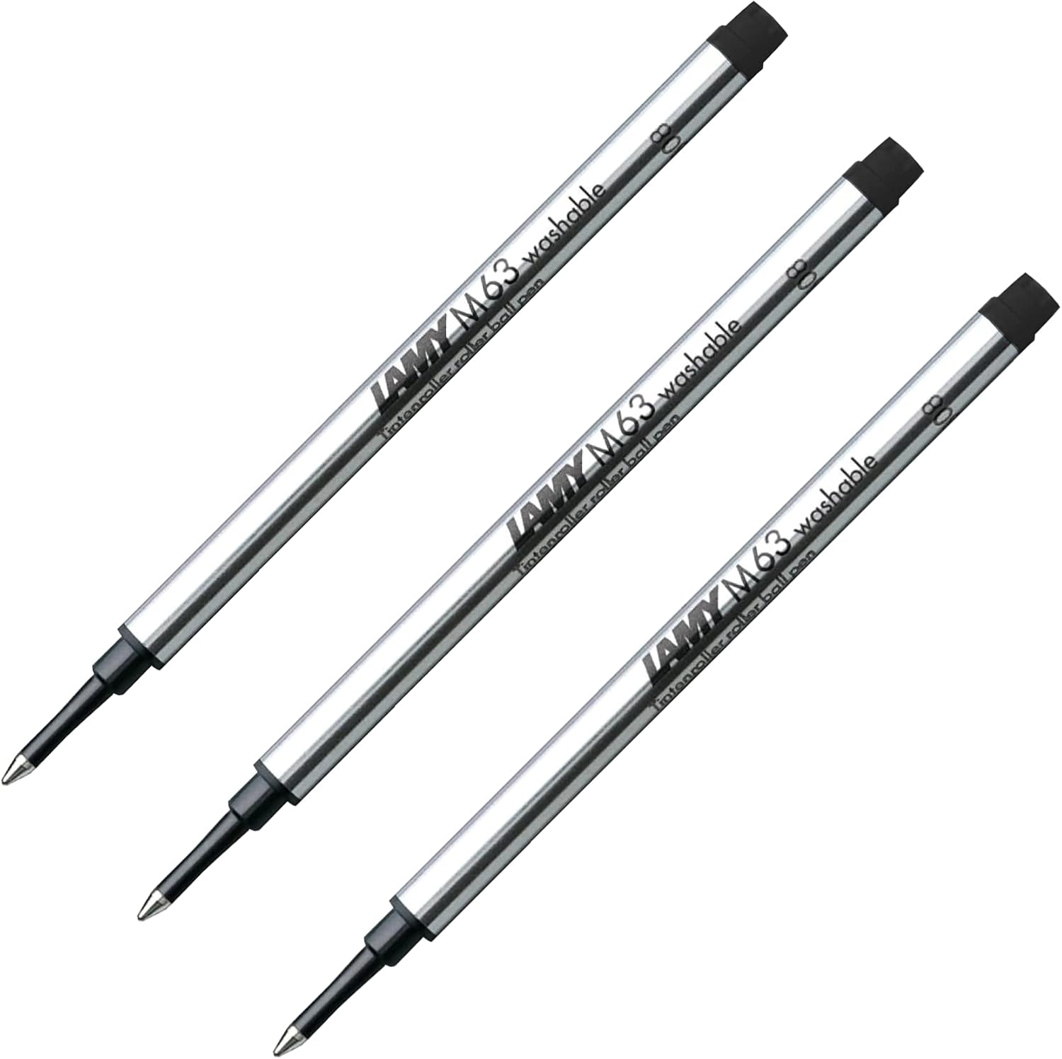 Lamy M63 Rollerball Refill Black (Pack of 3) and Wipe