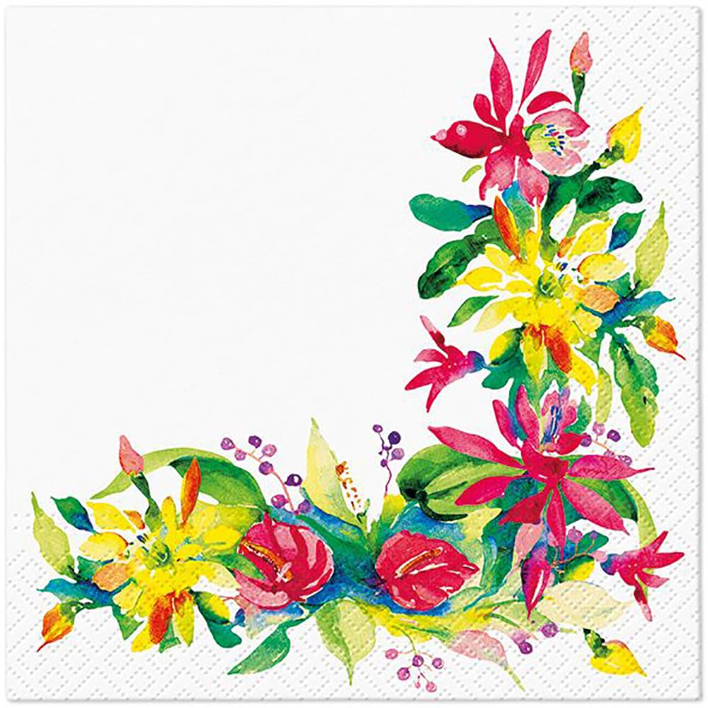 Tete a Tete 3Ply Flowery Tissue Paper Napkins Decoupage Serviettes 33cm x 33cm - 1/4 Folded (Pack of 20) (Botanical Memories) — view 8