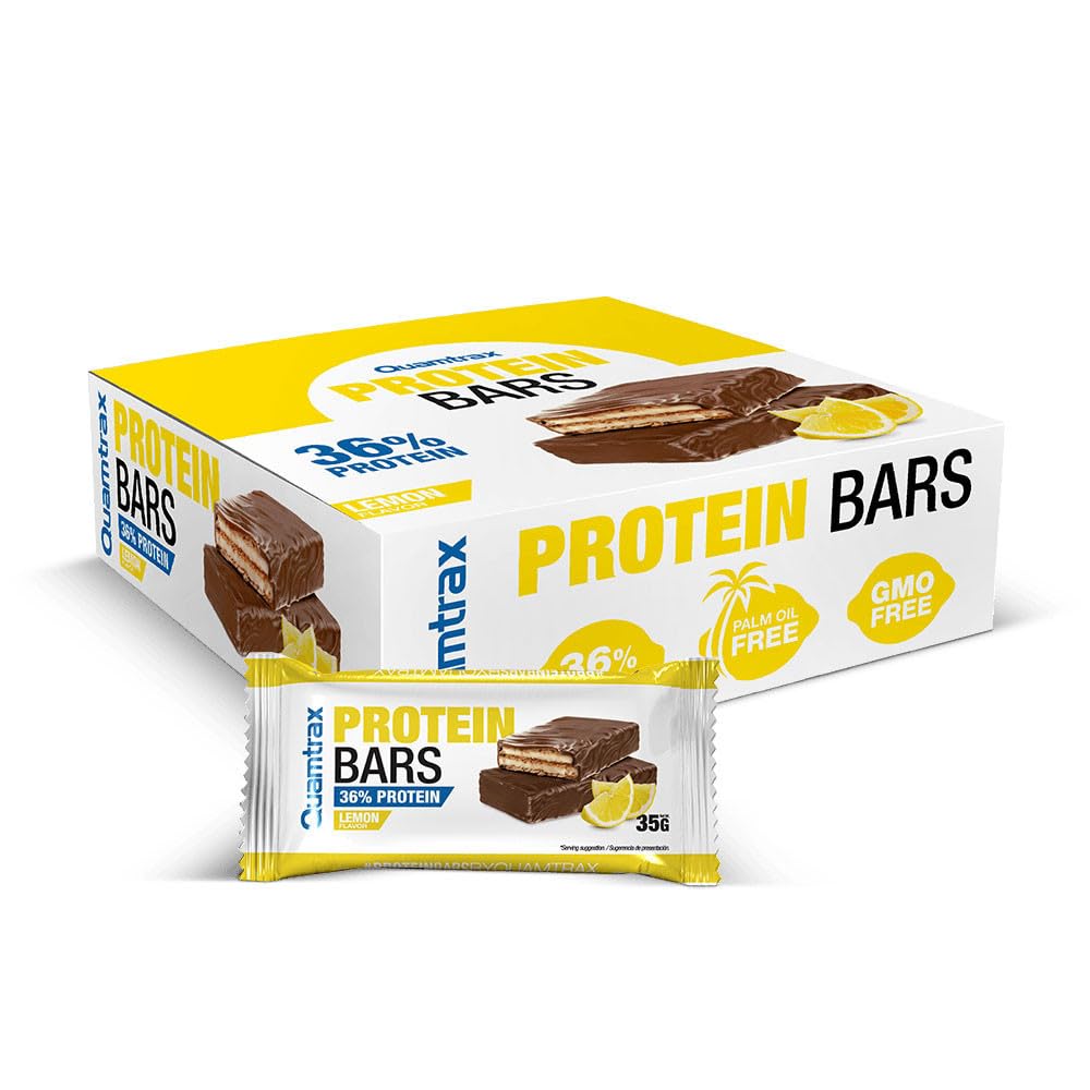 Quamtrax | Boîte De Protein Bar (32x35g) | Barres protéinées | Barres protéinées croquantes - Citron