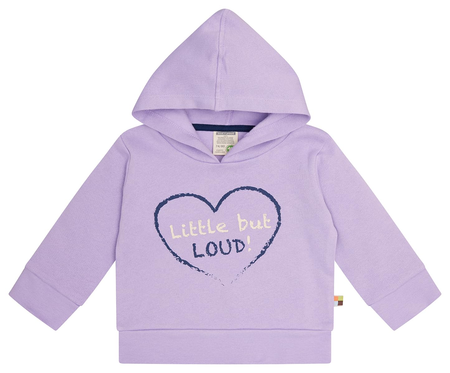 loud + proud Mädchen Mit Druckmotiv, aus Bio Baumwolle, GOTS Zertifiziert Kapuzenpullover