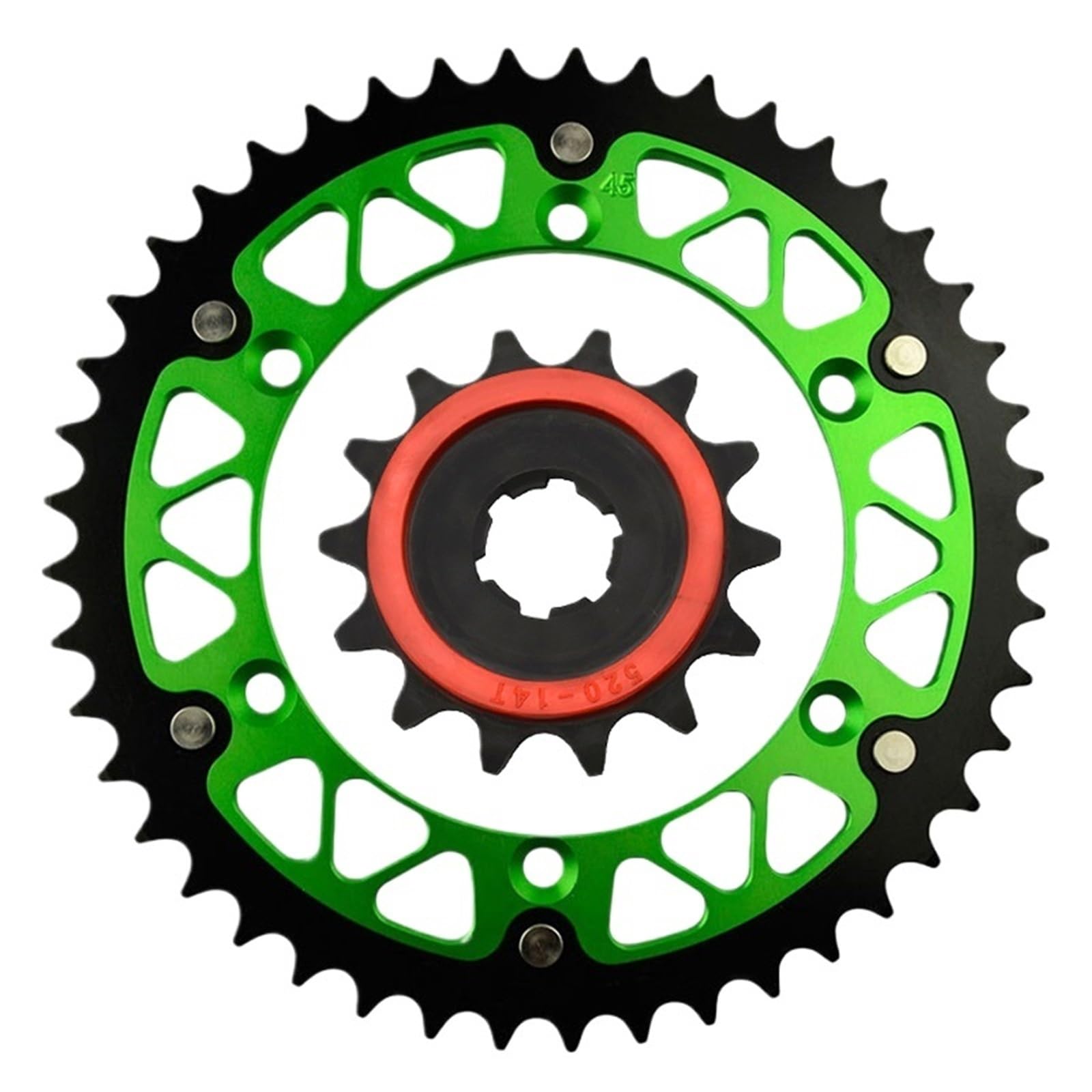 Kettenradabdeckung Passend für Kawasaki KX250 KX500 KLX 300R KDX250 KDX220R KDX200 14T 520 45T ~ 52T Vorne und Hinten Kettenrad