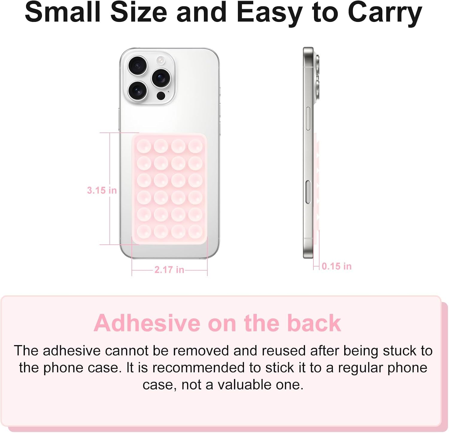 Giumel 2PCS Silicone Suction Phone Case Mount, Non Slip Suction Cup, Hands-Free Phone Accessories Holder for Selfies and Videos, Silicone Adhesive Stand Sticky for Cell Phone Dark Blue image 3
