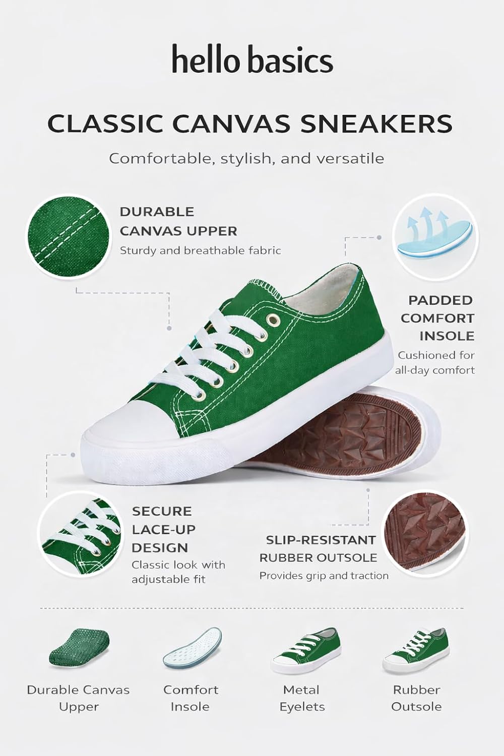 Canvas Shoes for Women Casual Low Top Sneakers Fashion Womens Tennis Shoes for Everyday Wear - Image 3