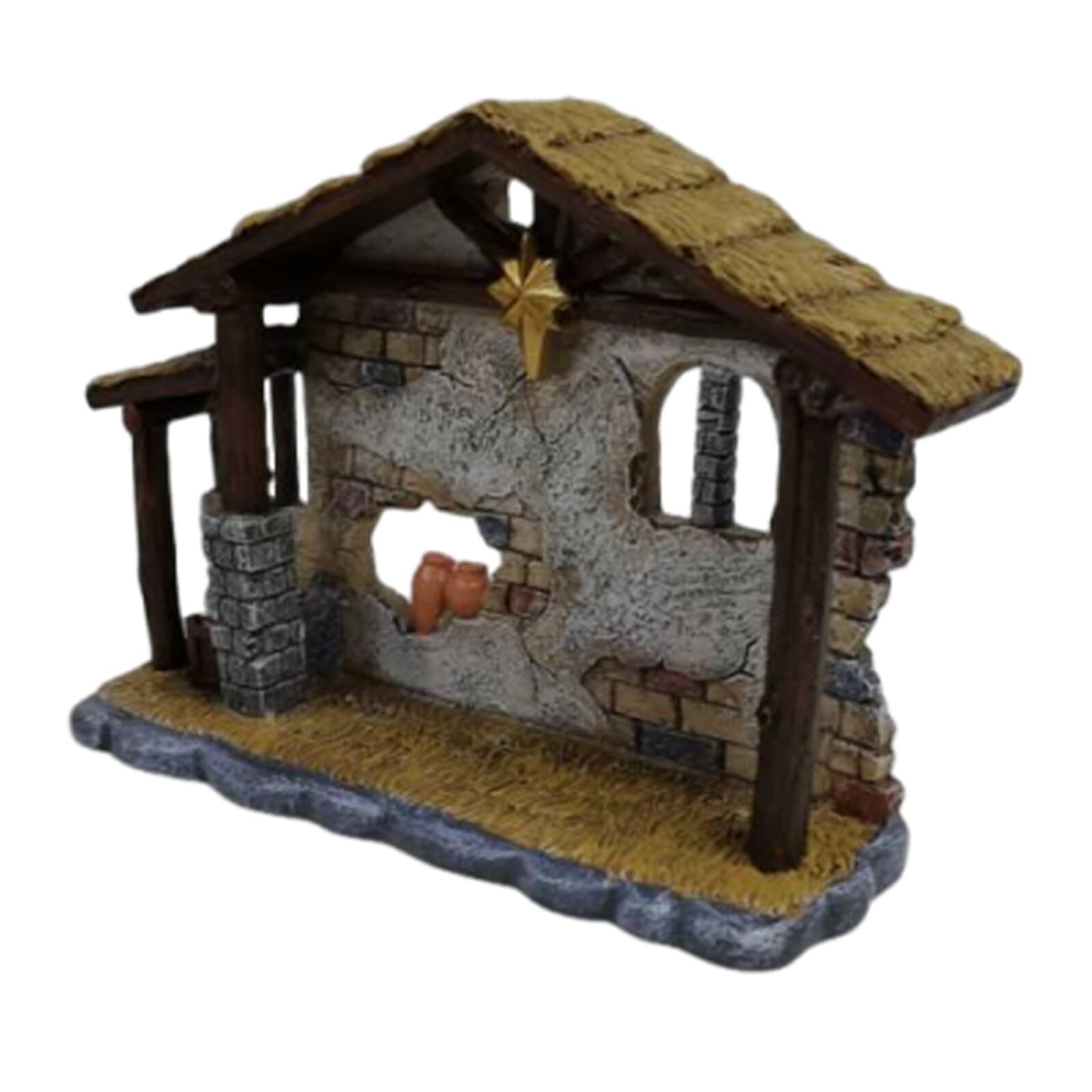 ERINGOGO Figurine de Crèche de Noël Résine pour Décoration Religieuse pour Intérieur ou Table