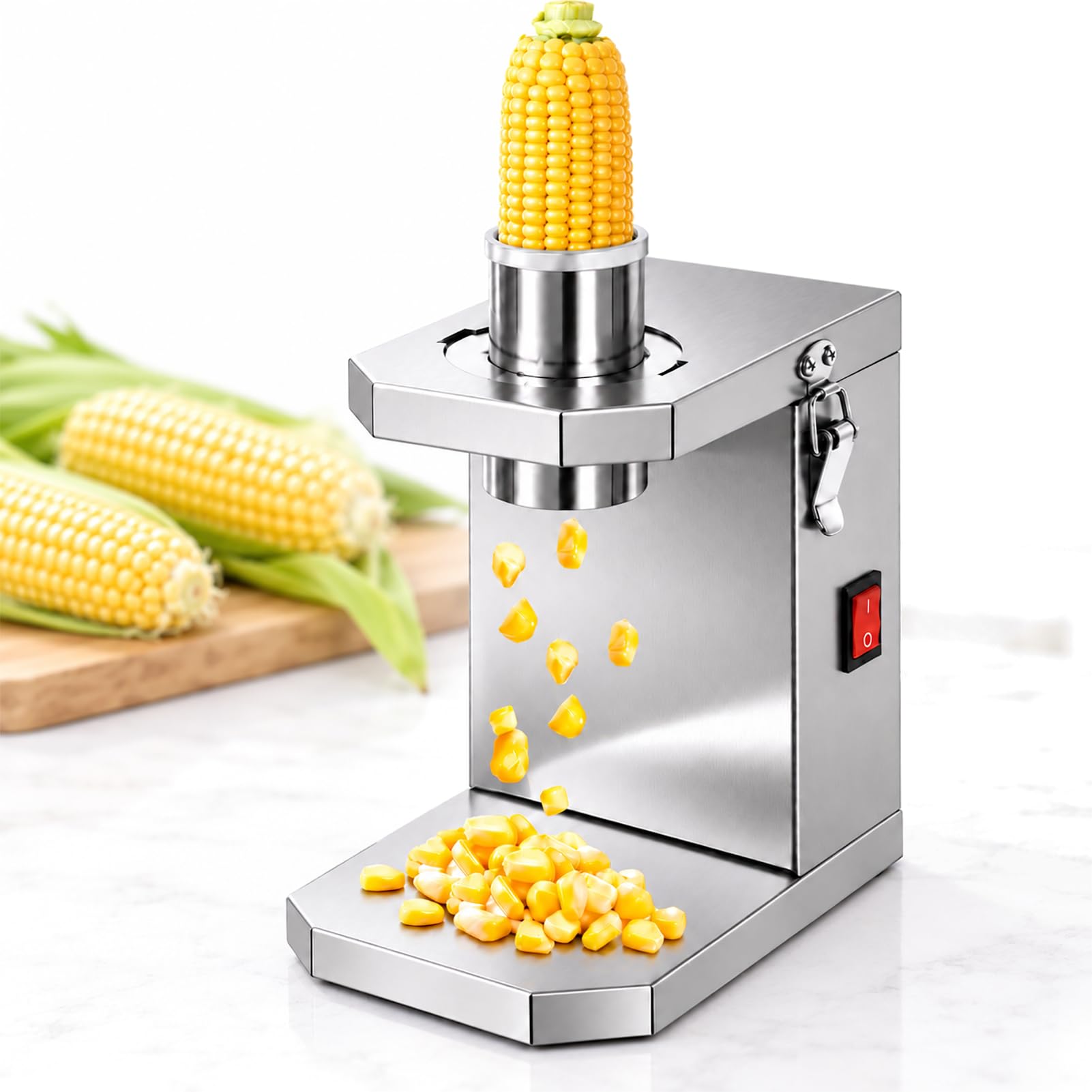 Sgranatore di mais elettrico automatico in acciaio inox, 40 W, 220 V