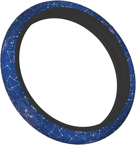 Funda para volante para mujeres y hombres, constelaciones, mapa del cielo del hemisferio norte, nombres de estrellas, protector de volante de