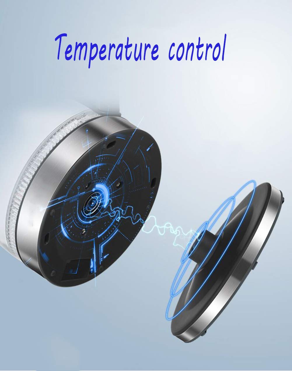 Czajniki, Czajnik szklany z regulacją temperatury Czajnik do herbaty z funkcją utrzymywania ciepła, Czajnik szybko gotujący 1500 W, Czajnik bezprzewodowy z podświetleniem LED 1,7 l, Automatyczne