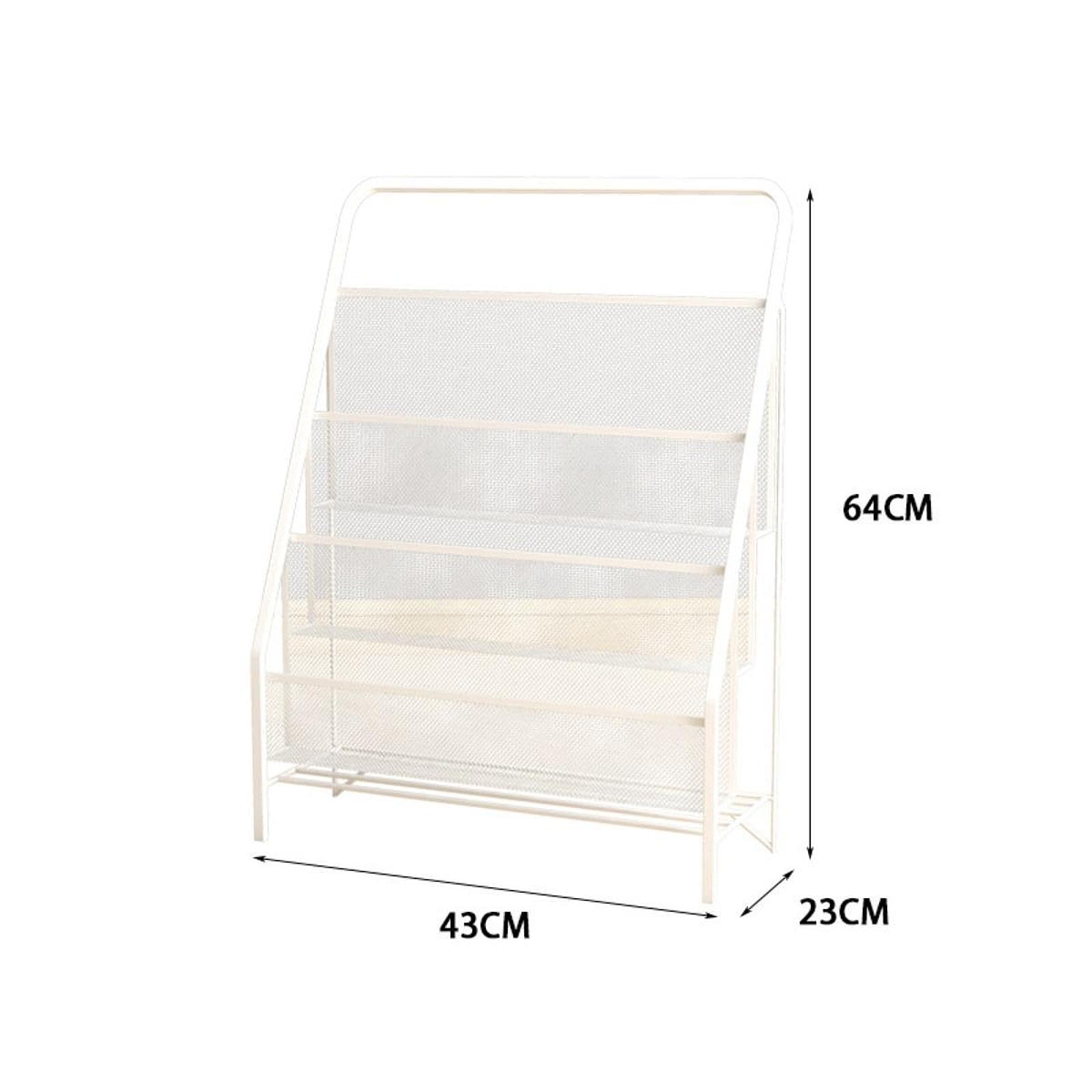 Kids Bookshelf Organizer a 3 strati asilo per l'asilo per bambini Libro per bambini Storage, Bianco