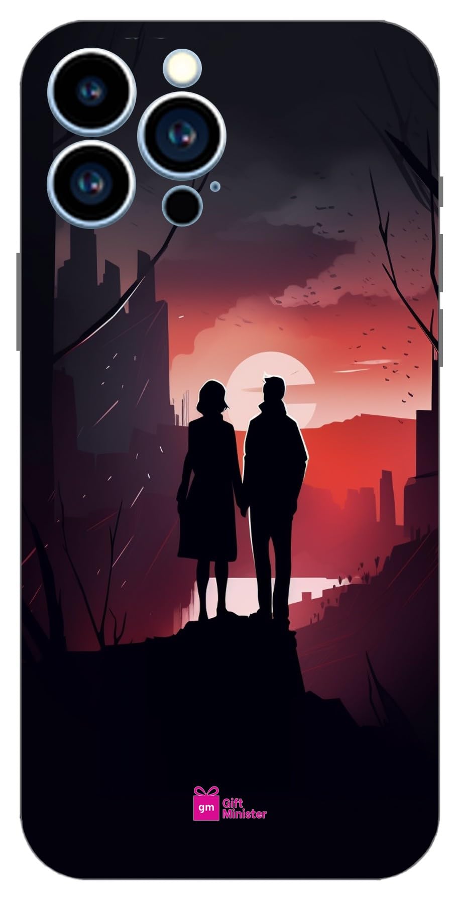 Gift Minister Soft Designer Mobile Case For Apple Iphone 13 Pro Max Back Cover Salmon - Abstract Noir Friendship Deep Colors Atmospheric Clutter Flexible Lightweight Camera Protection Clear 1Pcs 1701T