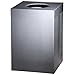 Rubbermaid Commercial Silhouette Designer Wastebasket, Square Open Top, 40-Gallon, Silver Metallic (FGSC18ERBSM)