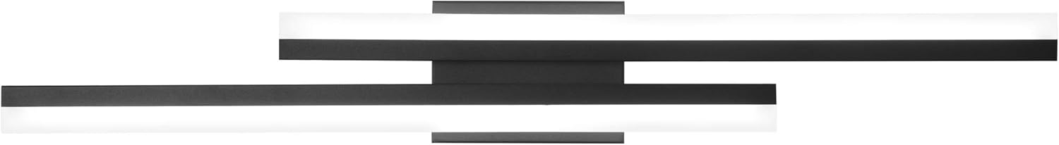 PRESDE Bathroom Vanity Light Dimmable 3 Colors Changeable 32in Modern Black LED Bathroom Light Fixtures Over Mirror Bath Wall Lighting Black-3 color temperatures 32inch