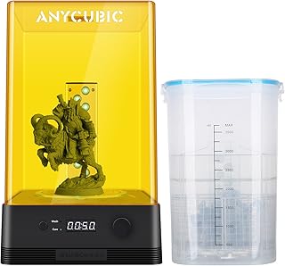 ANYCUBIC Wash and Cure Station, 2 in 1 Wash and Cure 2.0 Machine for LCD SLA DLP 3D Printer Models UV Rotary Cleaning Curing Resin Box Washing Size:120mm(L) x 74mm(W) x 235mm(H)