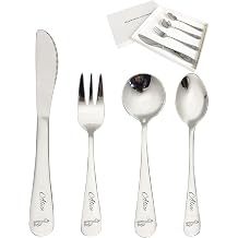 Personalized Toddler Silverware kids Cutlery Set Engraved Stainless Steel Kids Utensils Dinner Forks Knives Spoons with Any Name Stainless Steel Flatware for kid Image 04