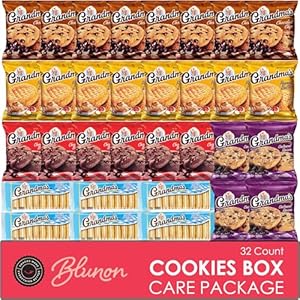 Grandma’s Cookies Variety Pack – Bulk Assortment Care Package Individually Wrapped – Mix Cookies Variety Pack Gift Box (32 Count)
