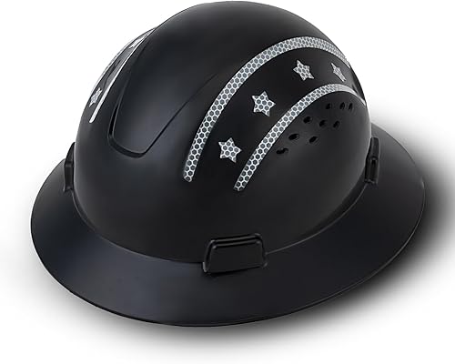 Casco de seguridad de ala completa, ventilado, color negro, aprobado por la OSHA de UNINOVA ANSI Z89.1, cascos de construcción, para hombres,