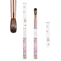 Vista 20 de Pincel para Uñas Acrílicas Tamaño #16, KEMEISI 100% Puro Kolinsky Pinceles de Arte para Uñas Mango Resistente Forma Ovalada Herramientas de Diseño