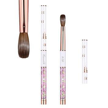Acrylic Nail Brush Size 8,KEMEISI 100% Pure Kolinsky Nail Art