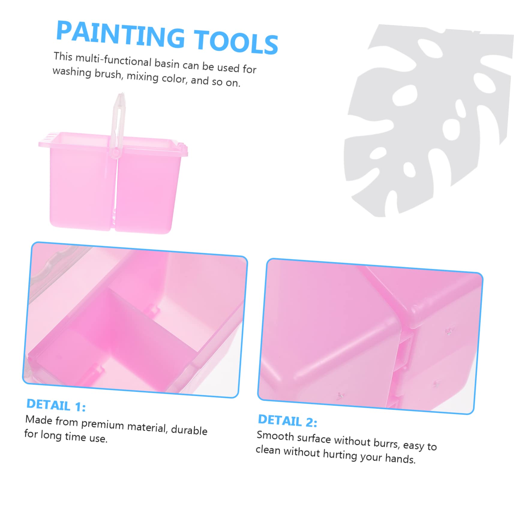 ARTIBETTER Paint Brush Washer Sturdy Plastic Painting Buckets Artist Brush Basins Mix Clean Handle-Enhanced