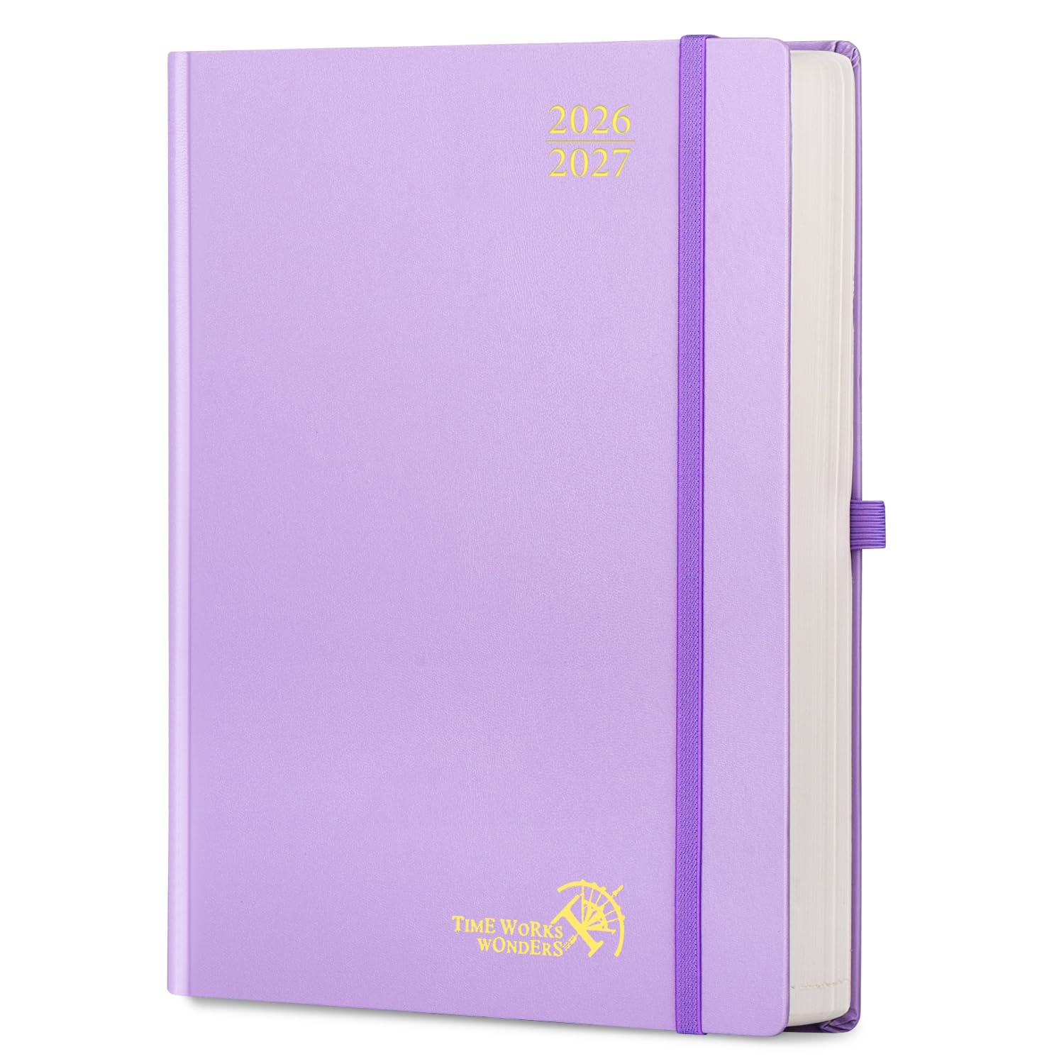 POPRUN Academic Diary 2026-2027 Day to Page A4 Hardback Mid Year Daily 26/27 Planner (Aug'26 - Jul'27) A Day per Page 30 Minutes Interval Appointment Book(Violet) — image 1
