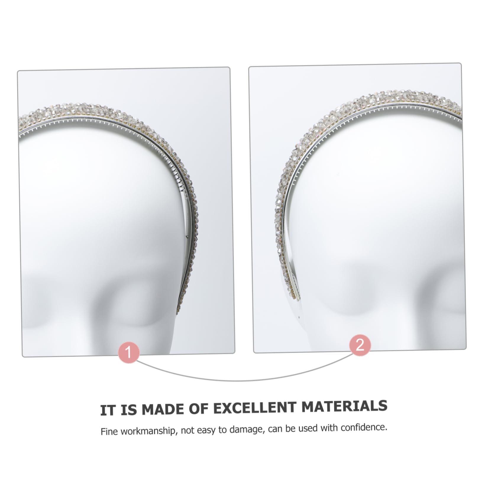 FRCOLOR 5piezas Diadema Ancha De Rhinestones Para Mujer Accesorio Elegante y Chic Para Cabello Para Uso Diario y Fiestas Diseño Cómodo