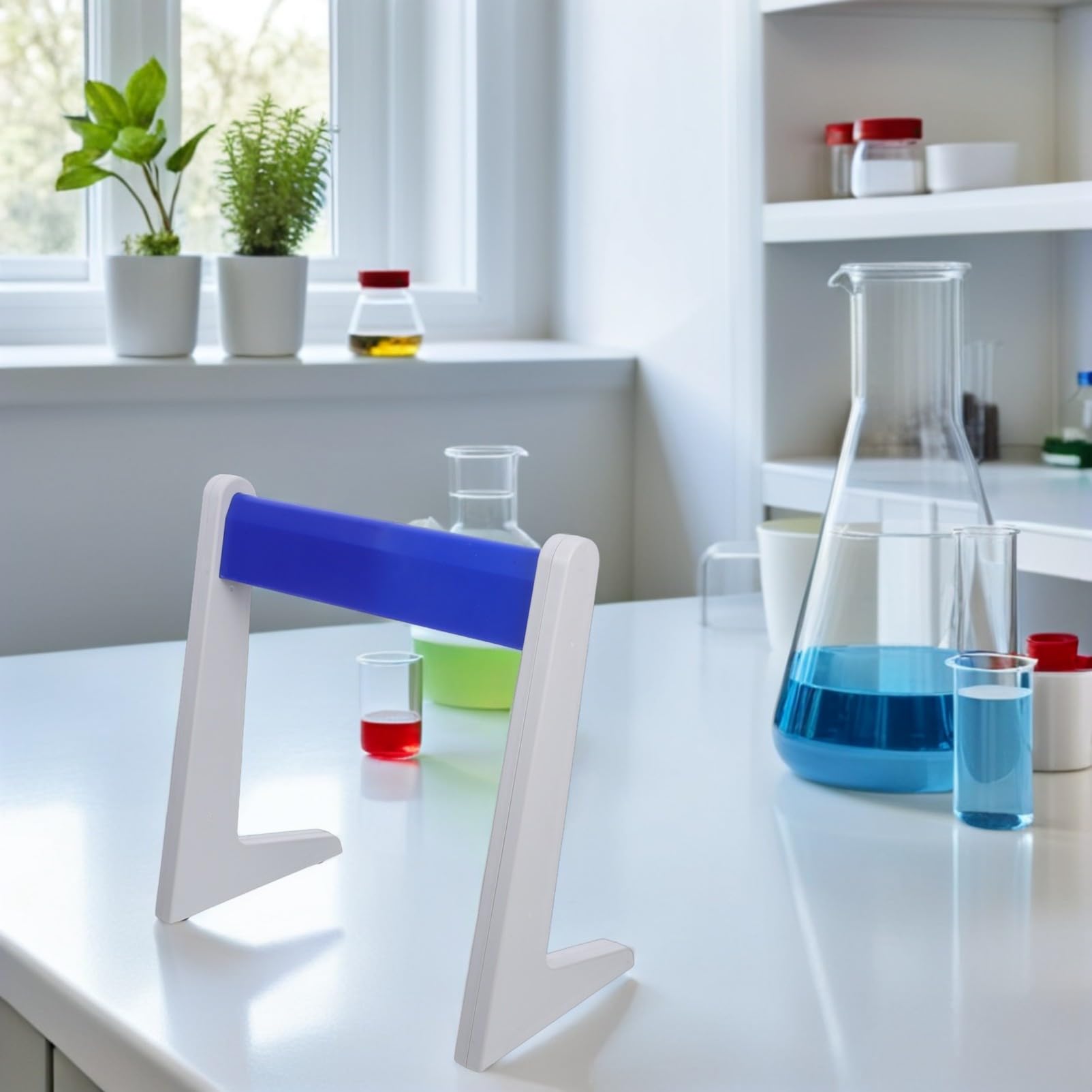Organizador de Pipetas de Laboratorio Plástico Resistente Soporte Triangular para Pipetas Compatible con Diversas y para Mesa