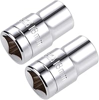 Vista 1 de uxcell 1/2-inch Drive E13 Universal Spline Socket poco profundo 12 puntos Cr-V Acero 2 Pcs