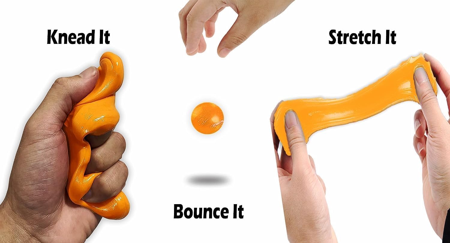 Love Your Butt Stress Putty - Funny Gag Gift for Frog Lovers - Flirty Valentine's Day Gift for Husband, Boyfriend, or Women - Orange Fidget Toy for Stress Relief & Stocking Stuffer