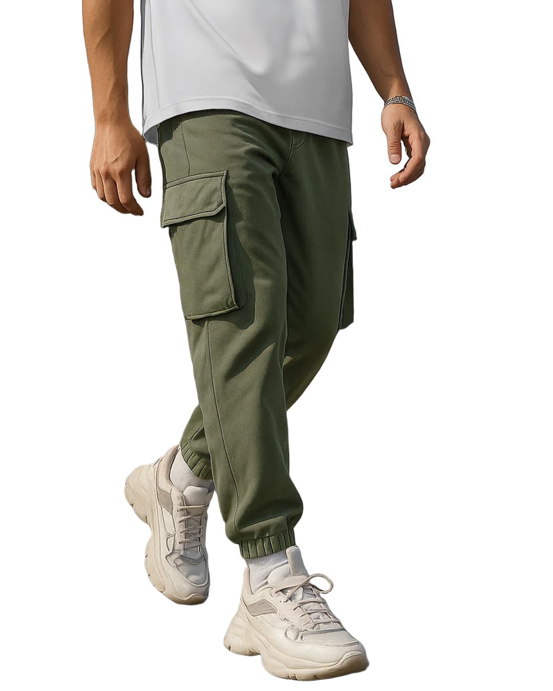 bewakoof Men's Loose Low Rise Cargo Pant-picture-44
