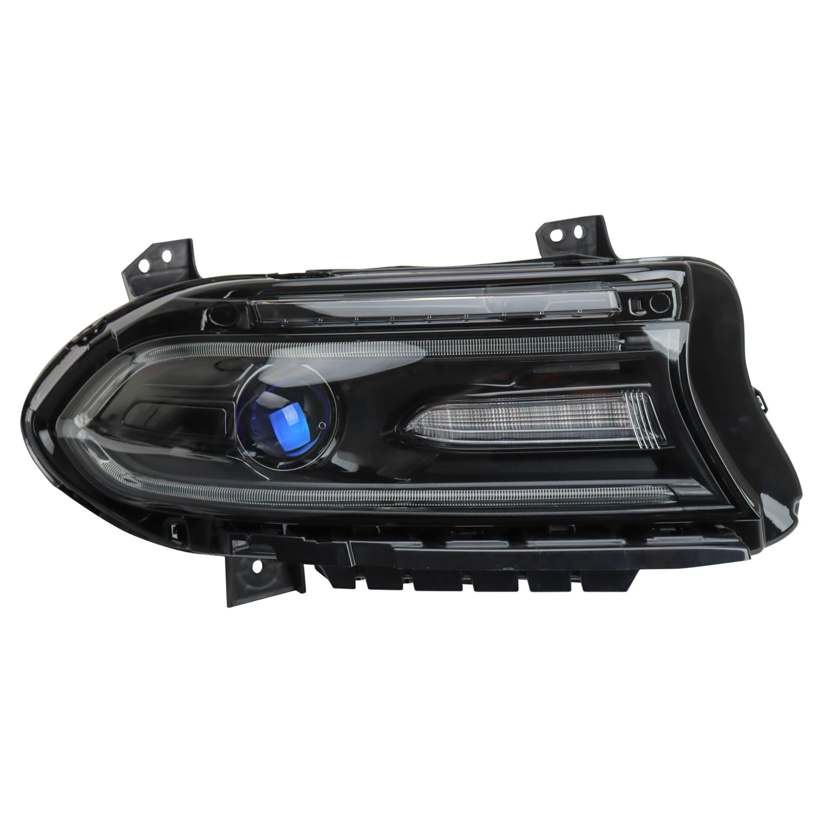 TRQ Passenger Side Headlight Assembly Halogen Compatible with 2015-2016 Dodge Charger CH2503270