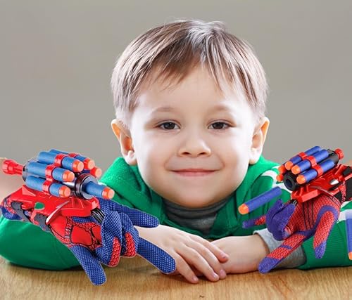 Miniatura 6 de Superherotoys para niños de 4 a 10 años, lanzadores de tela y máscaras, lanzador de plástico para muñeca, ropa de superhéroe para niños, juguetes
