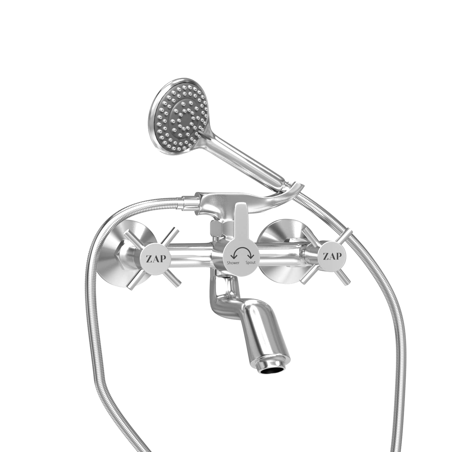 ZAP Caster Series High Grade Brass 2 in 1 Wall Mixer with Crutch & Multi Flow Hand Shower with 1.5 Meter Stainless Steel Hose (B0C4KP6JV3) Amazon Price History, Amazon Price Tracker