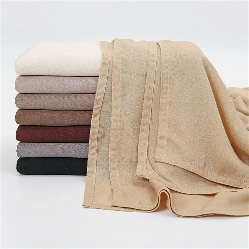 Pañuelo Largo para Mujer, Hijab musulmán, Turbante, Velo islámico, Chal, Bandana, Diadema (Talla única)