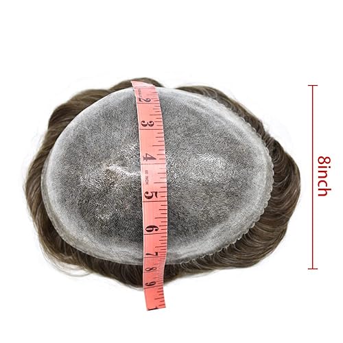 Miniatura 5 de Hair Toupee para hombres Sistema de reemplazo de pelo completo Poly pieza de pelo para hombre Toupee Durable Europeo Sistema de cabello humano