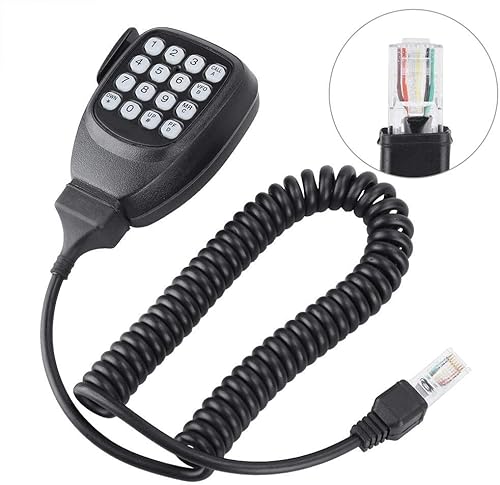 Miniatura 8 de Diyeeni Micrófono de altavoz de mano con teclado para radio móvil Kenwood TM481 TM281 TM471 TM271 TK868G TK768G