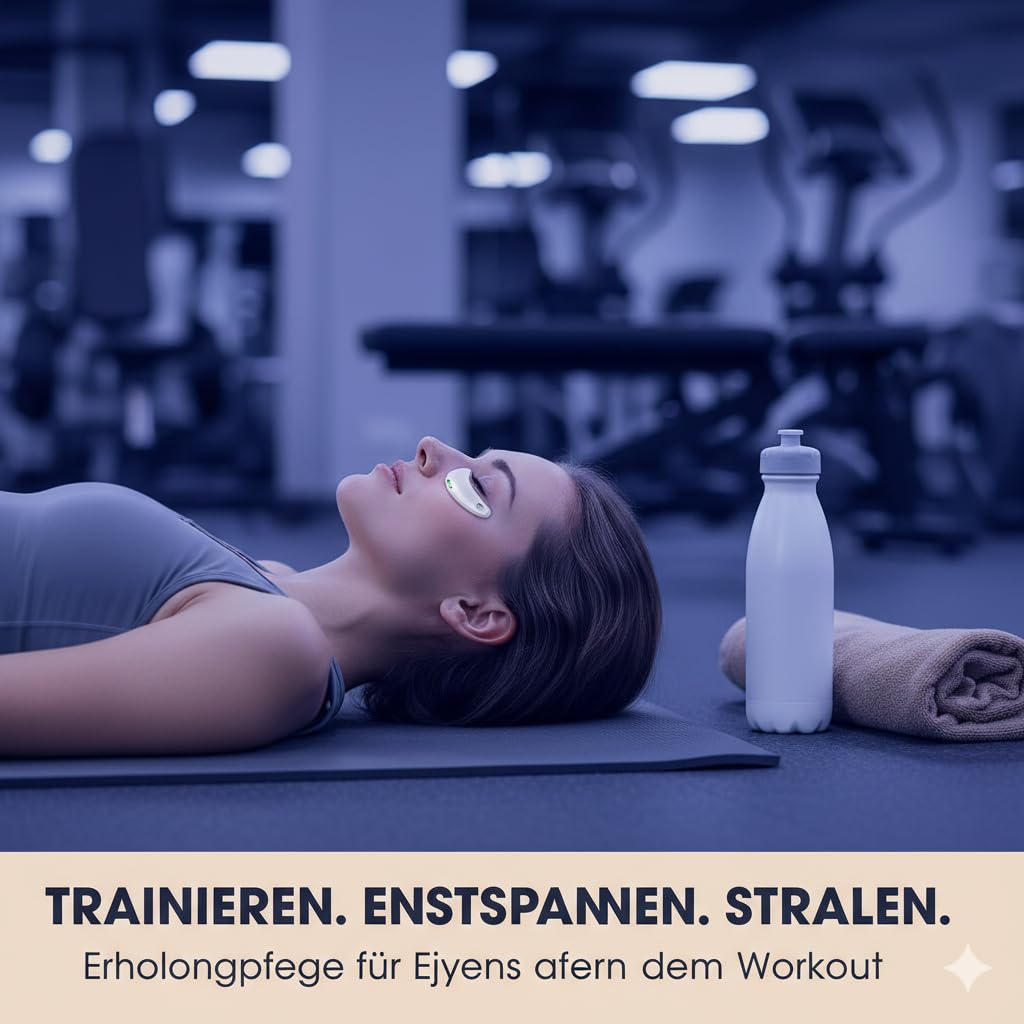 Mikrostrom Augenmassagegerät mit 660 nm Rotlicht & Gel Pads, 2-in-1 Face & Eye Massager gegen Augenringe, Tränensäcke & feine Linien, Erwärmung, 3 EMS-Stufen, wiederaufladbar, sanfte Anti-Aging Pflege