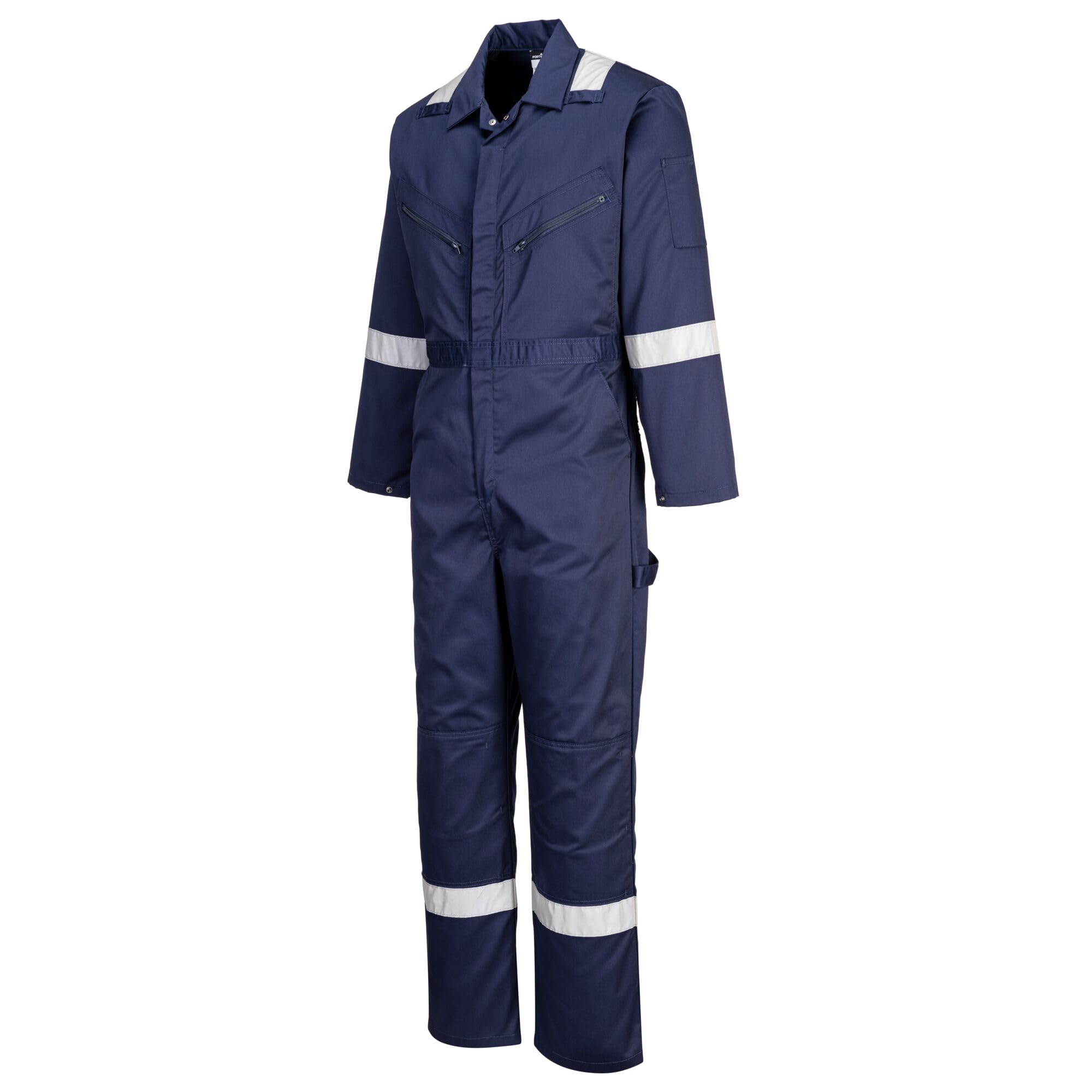 Portwest F813 Iona Sicherheitsarbeitsoverall Aus Polycotton Marine, XL
