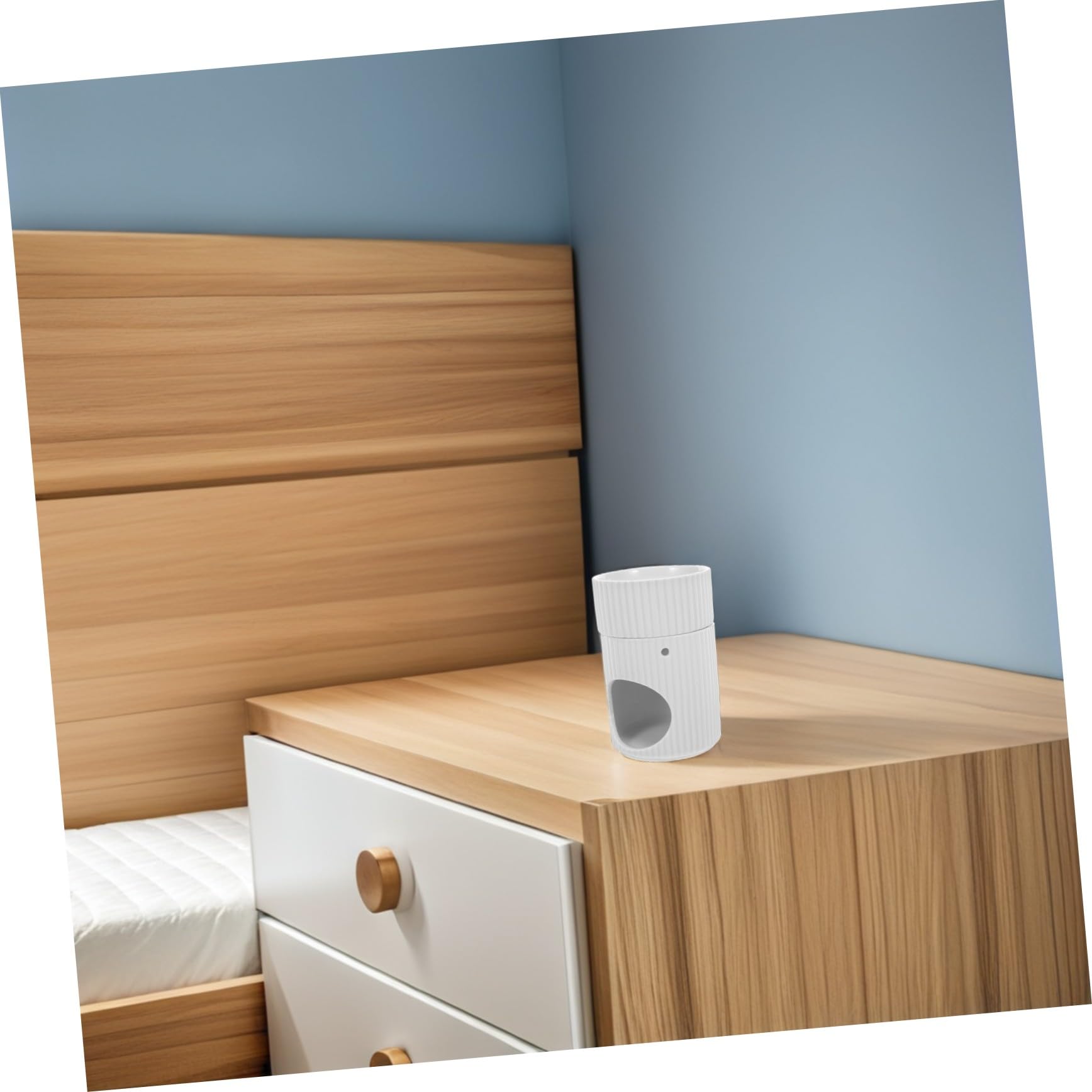 Hemobllo Diffusore per Oli Essenziali in Ceramica Scaldacera per Fragranze Contenitore per Aromaterapia Porta Bruciacera Diffusore di Fragranze per Casa Bianco