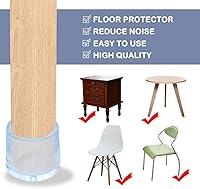 Vista 5 de uxcell 7/8 "0.827 in redonda patas de silla tapas tapas almohadillas protectores de piso de madera muebles muebles taburetes cubiertas 4 unids