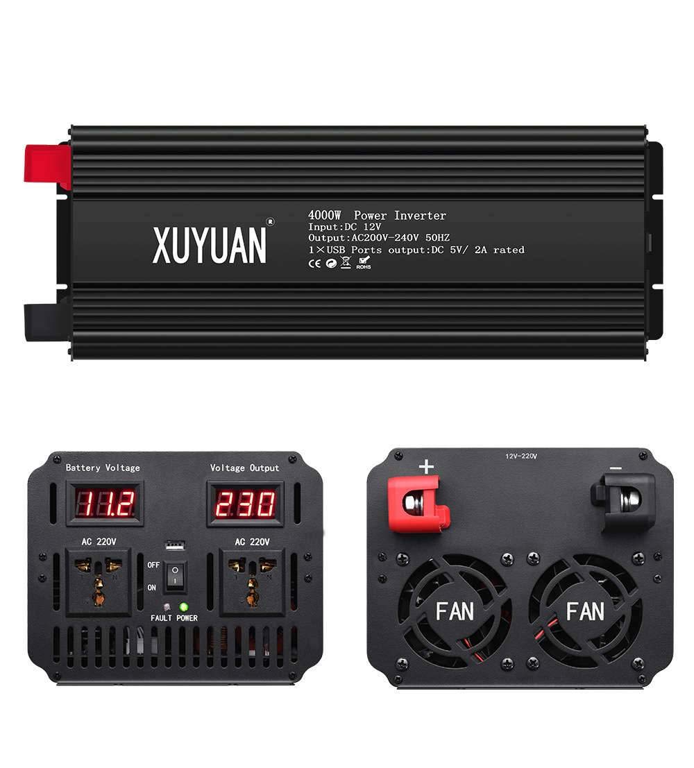 Amazon | 純粋な正弦電力インバータ 4000w, DC 12-24VからAC 220V RV