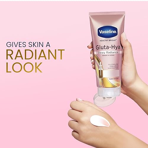 Miniatura 5 de Vaseline Gluta-Hya Dewy Radiance Serum-in-Lotion, Loción corporal hidratante ligera – 6.8 fl oz / 6.7 fl oz