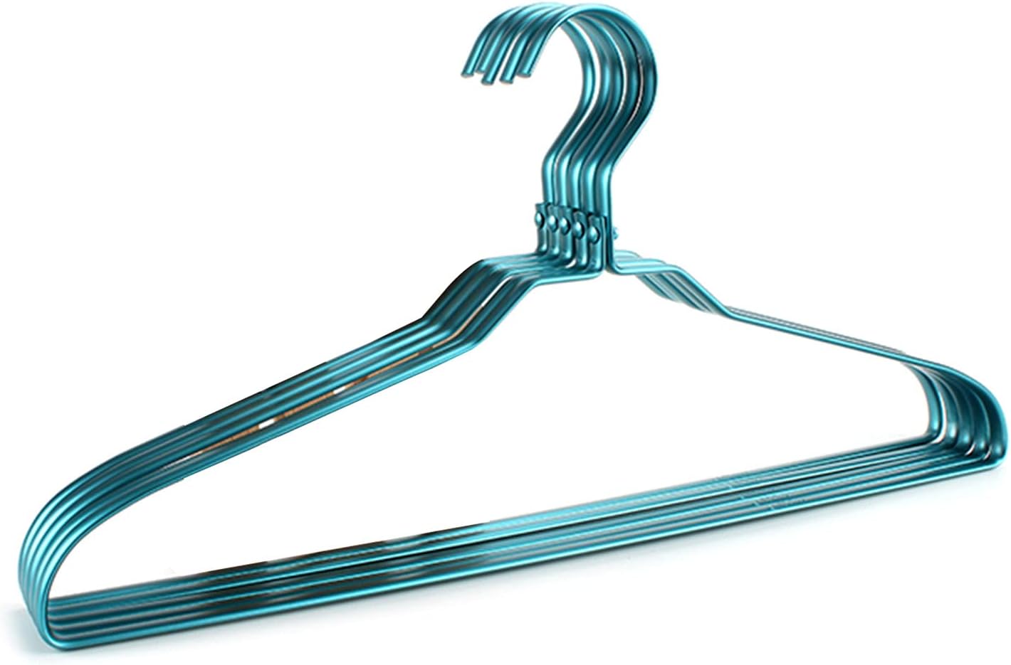 Clothing Hangers Coat Hangers Metal Hangers Space Saving Clothes Hangers Multifunctional Clothes Hangers,Convenient and Durable,for Home Clothing Store Tailor S,Blue-20 Pack