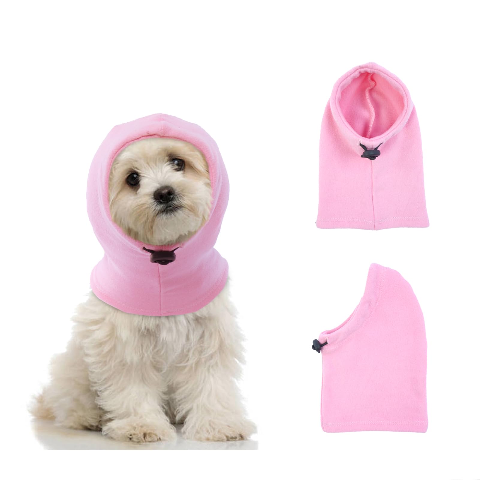 Katzinst Dog Snood Neck and Ear Warmer, Noise Reduction Ear Muffs, Anxiety Relief and Calming Headwear for Noisy Environments, Pink S โ image 1