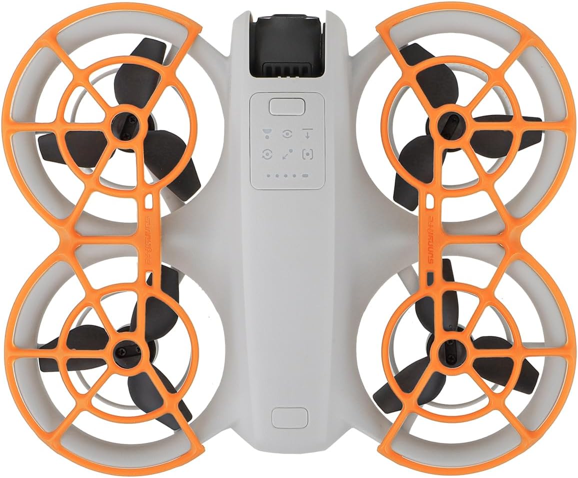 for DJI NEO Propellers Guard Protector Paddles Bumper Blades Protective Cover Ring, for Neo Drone Propeller Wing Anti-Collision Frame Paddles All-Round Protection Accessories (Orange)