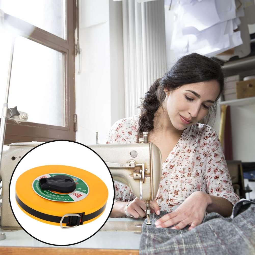 Utoolmart 20m / 65.6ft Tape Measure, Leather Measuring Rule for Construction Masonry Carpentry,Sewing, Daily Home Improvement Measuring Tools 1 Pcs